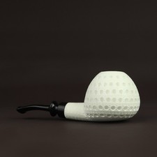 Fancy  Squashed  Fancy Tomato  Pipe New block Meerschaum Handmade W Case#539 picture