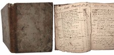 1830s antique LEDGER dunfield me JEREMIAH BATCHELDER shoemaker cider ploughing picture