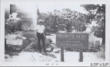 1963 Man Cowboy Hat Hermits Rest Curio Shop Grand Canyon Arizona VINTAGE PHOTO picture