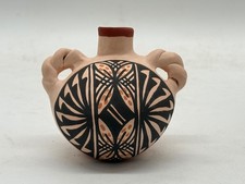 Native American Acoma Pottery Canteen James Augustine picture