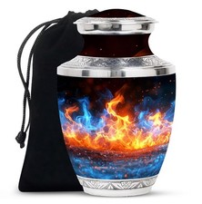 Fire Urn 10Inch Modern For Adults 10 Inch Funeral Urns Large With Velvet picture