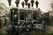 PRESIDENT ABRAHAM LINCOLN HEARSE FUNERAL 4X6 PHOTO POSTCARD picture