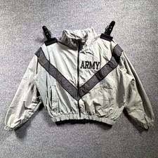 Skilcraft US Army IPFU Jacket Unisex Small Short Gray Military Workout Outerwear picture