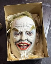 New Vintage 1989 DC Comics The Joker Halloween Mask in original shipping box picture