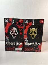 NEW CultureFly Ghost Face Mystery Vinyl Plush Bag Clip Blind Box LOT OF 2 picture