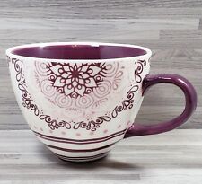 Potter's Studio Purple & White Floral 12 oz. Coffee Mug Cup picture