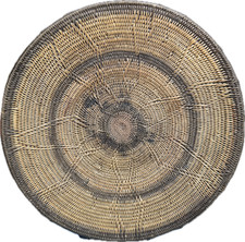 Makenge Basket Handwoven authentic Tribal Root Basket Zambia African 18