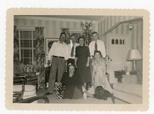 Skippi Cocker Spaniel Christmas Family Photo 1951 Curtis Scrapbook picture