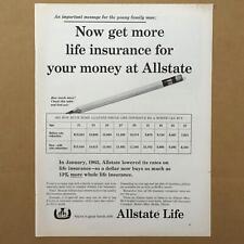 1964 Allstate Life insurance Tegrin Psoriasis Cream Print Ad 10.5