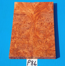 1 PAIR AMBOYNA BURL KNIFE SCALES~EXOTIC WOOD~LUMBER picture