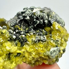 86 CT Rare Vesuvianite With Magnetite Crystals On Matrix  From Pakistan A42 picture