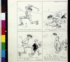 Photo:Spring Pastimes Golf Cartoon c1921 Putting Swing Fore Ball Search picture