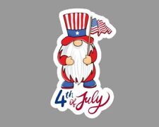 July 4th Gnome Die Cut Glossy Fridge Magnet picture