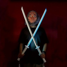 40inch Glow Bleach Katana Rukia Sword Led Light Up Anime Cosplay Sabre Toy Gift picture