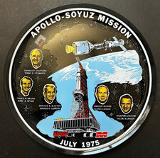 RARE Marion Apollo-Soyuz Mission July 1975 Space Collector Plate Round Glass picture