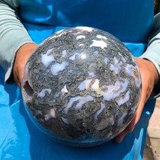 11.7LB Natural Water Grass Agate Ball Quartz Crystal Mineral Healing Sample 6011 picture