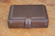 Rare Coach Leather Valet Keepsake Box Jewelry Cufflinks Watches Stays Vintage picture
