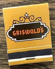 Vintage Griswold’s Smorgasbords Matchbook w/ Matches Indian Hill Claremont CA picture