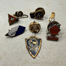 Vintage Lapel Pin Lot of 6 YMCA Kiwanis BSA Jaycees NCMA Fellow Enamel Badges picture