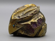 Signed Peacock Ore/Bornite Zuni Rabbit Fetish (Clayton Panteah & Abby Quam?) picture