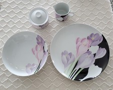 MIKASA DINNERWARE-VOGUE L1052-4 PIECE SET-SERVER PLATE & BOWL-CREAM & SUGAR SET picture