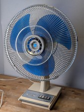 Vintage Panasonic F-1602 Blue Blade Oscillation FAN 16
