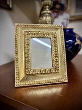 Vintage Ornate Gold Solid Wood Picture Frame 3.5x5 Baroque Velvet Easel Back picture