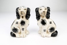 AAI Black and White Staffordshire Dogs, Set of 2 picture