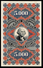 Persian Rug $5000 Trial Proof R133 RED Blue var Revenue Stamp - REPRODUCTION picture