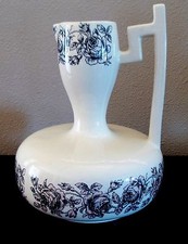Very Unusual Vintage Pitcher/Jug Art Deco Pottery Artist Signed Edythe Wiggins picture
