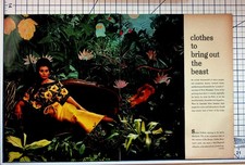 1962 Sophia Loren Leslie Uggams Henri Rousseau Art Fashion Look Magazine Print picture