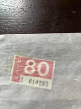 1980  MICHIGAN Unused vtg License Plate STICKER Registration TAB picture