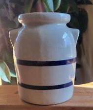 Vintage Robinson Ransbottom Blue Ring Stoneware Crock 2Qt. Cannister #303 USA picture