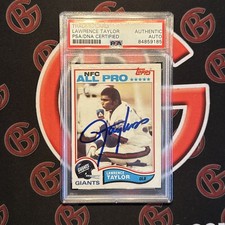 Lawrence Taylor Signed 1982 Topps #434 Rookie Card RC Auto PSA New York Giants picture