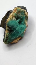 49g Natural Muzo Emerald Matrix Specimen Green Crystal Calcite Iron Oxide 54mm picture