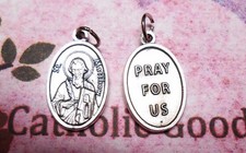 Saint St. Matthew / Pray for Us - Silver tone 1 inch Medal  picture