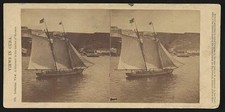 Photo:Havana Cuba 1860s Schooner in Harbor Stereoview Maritime Ship picture
