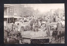 REAL PHOTO IDABEL OKLAHOMA DOWNTOWN STREET SCENE COTTON MARKET POSTCARDE COPY picture