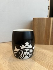 Starbucks Black With Laser Cut White Siren Mermaid Barrel Coffee Mug 2011 picture