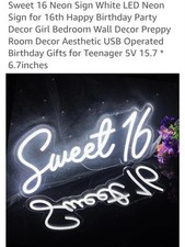  Sweet 16 LED Neon Light Sign 15.7