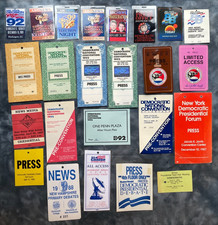 Vintage 80's 90's DNC Democratic Convention Press Pass Lot News President Debate picture