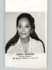 British Hollywood Film Actress Merle Oberon AP News Library 1973 Press Photo picture