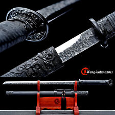 40'' Black Dragon Sharp Ninjato 9260 Spring Steel Straight Japanese Ninja Sword picture