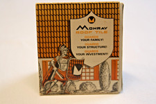 1978 Vintage Monray Monier Roof Tile Matchbox Roof Shaped Wooden Matches Inside picture