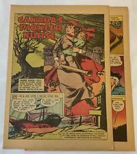 1943 three and a half page cartoon story ~ JEANNE MANCE Canada's Pioneer Nurse picture
