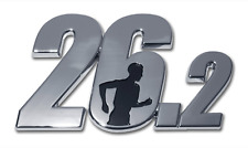 26.2 marathon male runner chrome auto emblem decal usa made picture
