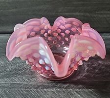 Fenton Cranberry Opalescent Glass Hobnail Star Shaped Bonbon Bowl Candy Dish 5
