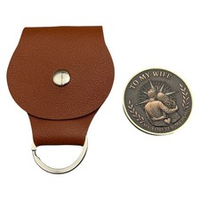 To My Wife My Forever My Home Anniversary Challenge Coin with Leather Pouch picture