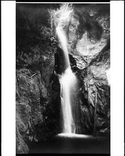 View of a waterfall at Eaton Canyon in Pasadena 1900 California Old Photo picture