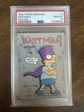 Topps 1990 Topps Simpsons Bartman Sticker Card #1 PSA 10 Gem Mint (PSA) picture